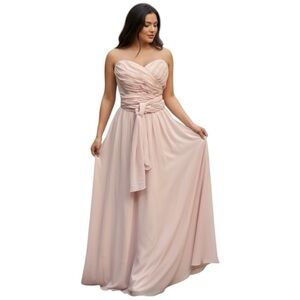 Chic Strapless Blush Dress Plus Size 3X